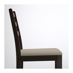 Фото1.Стілець, чорно-коричневий,Vittaryd бежевий LERHAMN IKEA 702.642.81